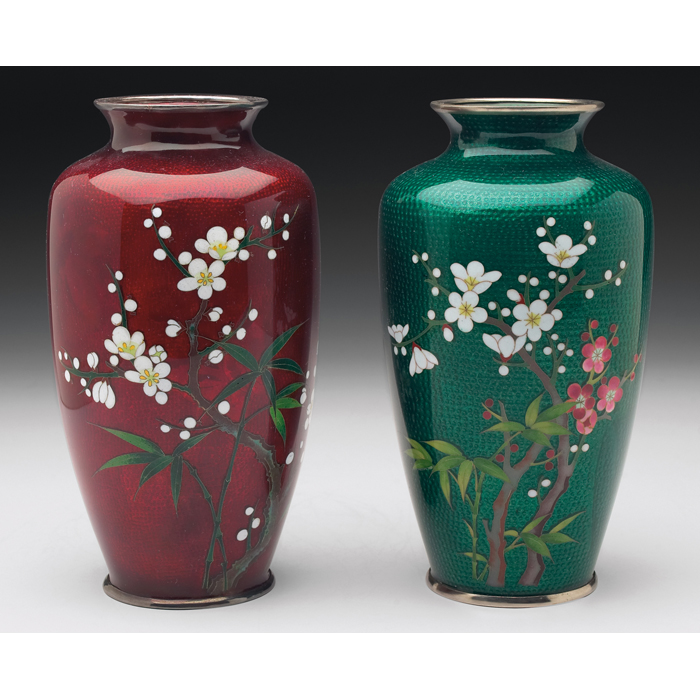 Appraisal: Japanese vases marked with a Japanese vase unmarked both with