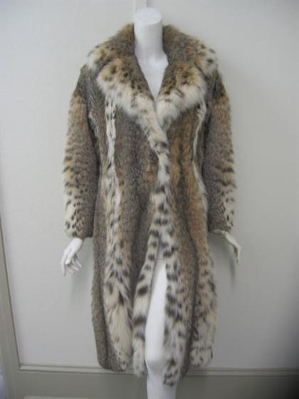 Appraisal: Full length lynx fur coat s From Victor Saks natural