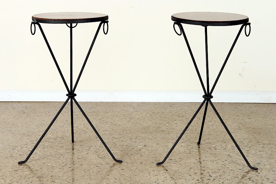 Appraisal: PAIR COCKTAIL TABLES MANNER OF JEAN-MICHEL FRANK A pair of