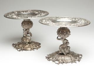 Appraisal: Two George IV sterling tazzas Edward Farrell One dated the