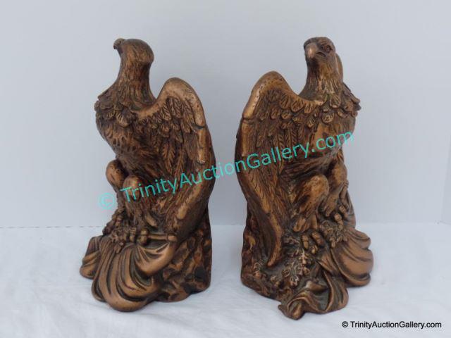 Appraisal: Eagle Bronze Tone Bookends Produced by and marked on back