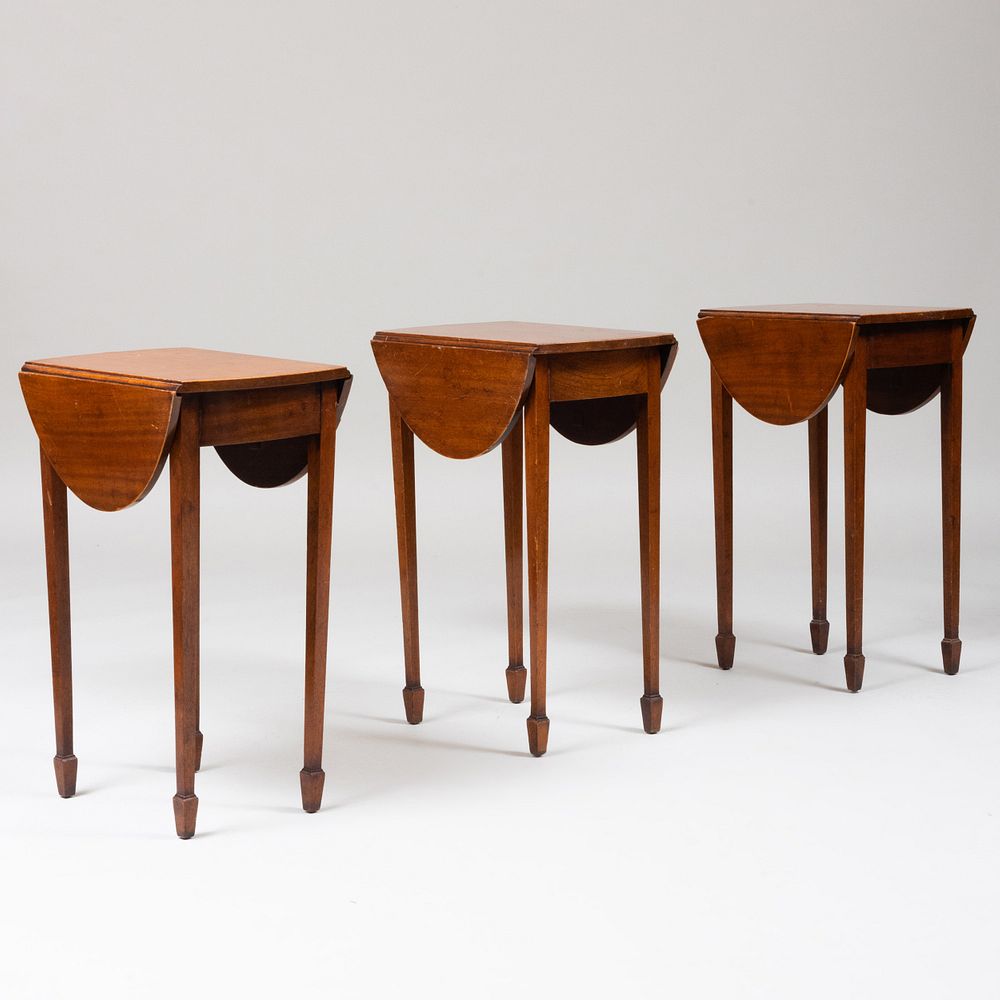 Appraisal: Three Diminutive Mahogany Pembroke Tables of Recent Manufacture x x