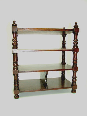 Appraisal: A mahogany whatnot type deskstand on turned suports height cm