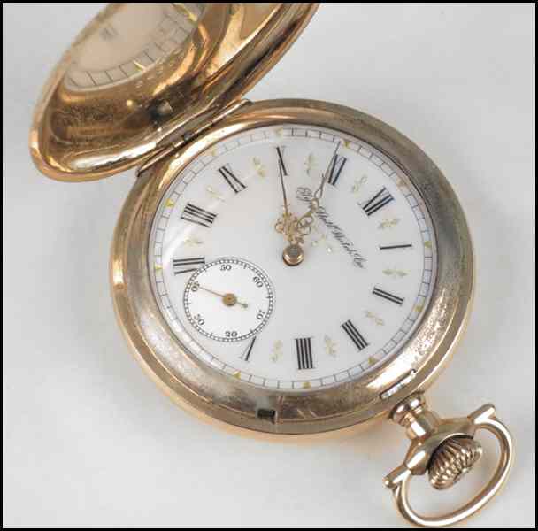 Appraisal: ELGIN POCKET WATCH Bearing an engraved stag on one side