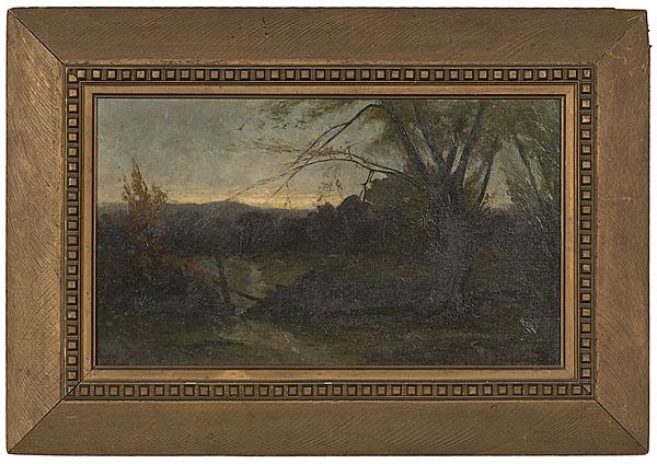 Appraisal: AMMI MERCHANT FARNHAM AMERICAN CALIFORNIA - SUNSET LANDSCAPE Oil on