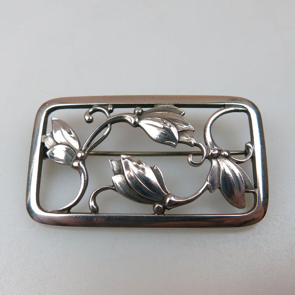 Appraisal: Georg Jensen Danish Sterling Silver Brooch designer Georg Jensen post