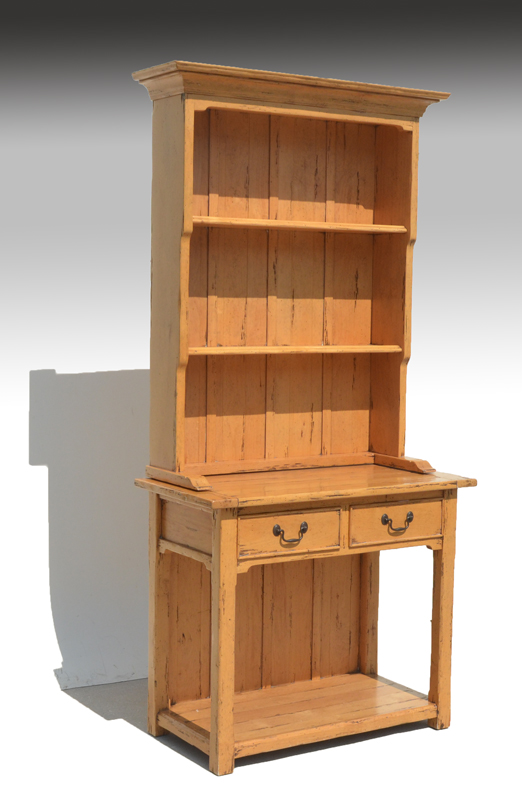 Appraisal: BAUSMAN FINE BENCH MADE PINE OPEN HUTCH Bausman Company of