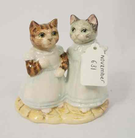 Appraisal: Royal Albert Beatrix Potter Figure Mittens and Moppet BP a