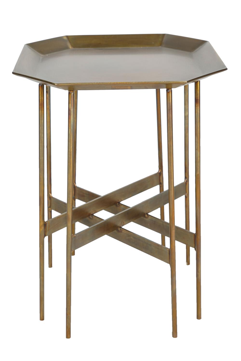 Appraisal: HENGE 'OCTAGON' TABLEdesigned by Massimo Castagna burnished brass inches wide