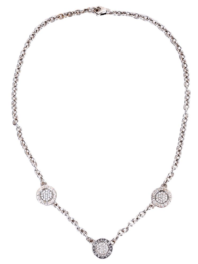 Appraisal: Bvlgari K WG Diamond Onyx Necklace Bvlgari K white gold