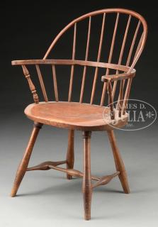 Appraisal: GOOD SACK BACK WINDSOR ARMCHAIR First quarter th century probably