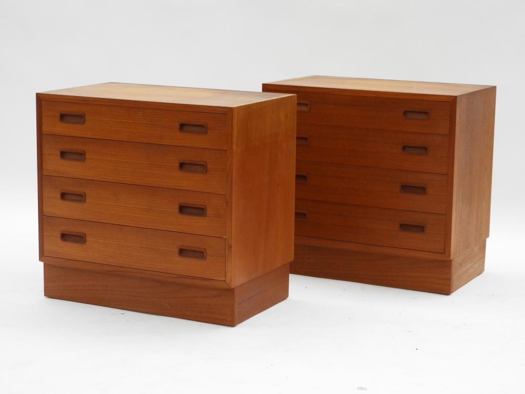 Appraisal: PR POUL HUNDEVAD HU DANISH MODERN DRESSERS Denmark C A