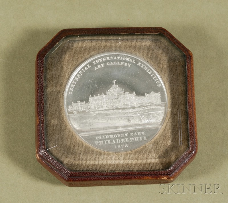 Appraisal: Philadelphia Exposition Silvered Metal Commemorative Medallion the obverse showing Fairmont