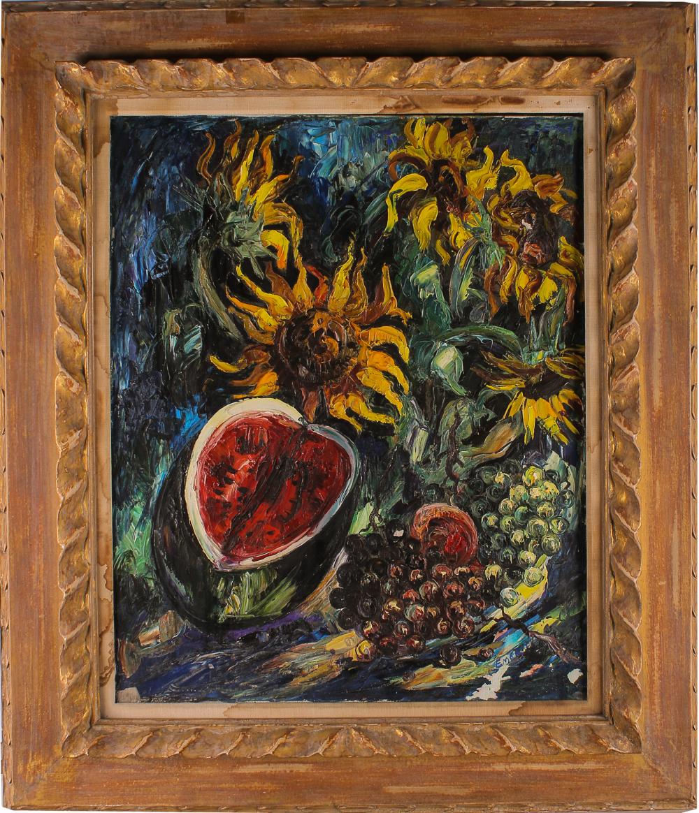 Appraisal: EMERIC VAGH WEINMANN - STILL LIFE WITH FRUIToil on canvas