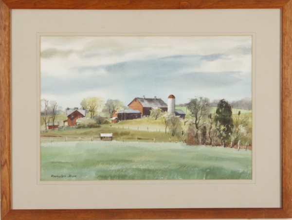 Appraisal: Slotter Farm Bedminster PA watercolor x sight SLL Artist American