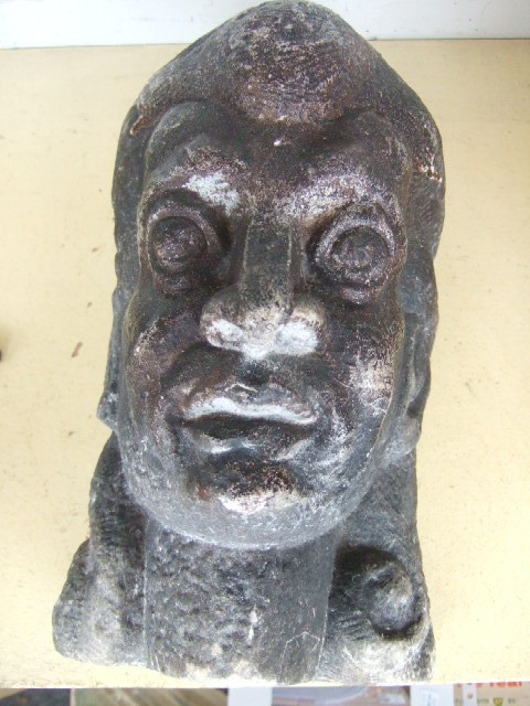 Appraisal: A marble bust of a long haired man the base