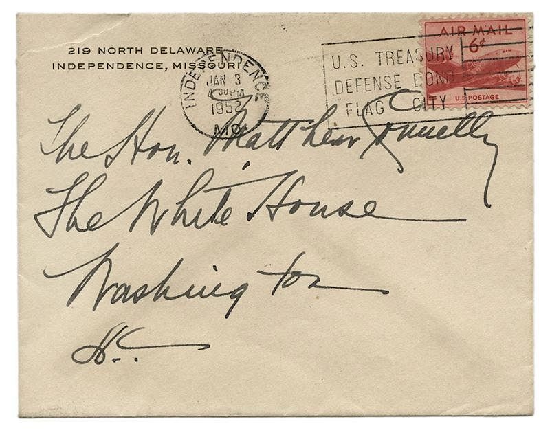 Appraisal: Autograph Letter Signed to Matthew Connelly Truman Bess Autograph Letter