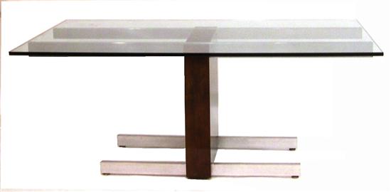 Appraisal: Vladimir Kagan German b cubist table with plate glass top