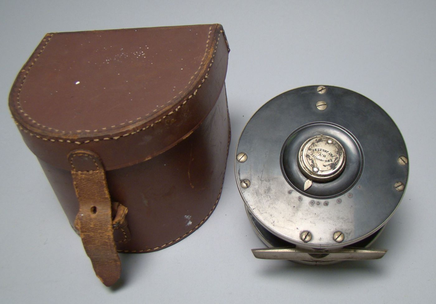 Appraisal: EDWARD VON HOFE - SALMON REEL With original leather case