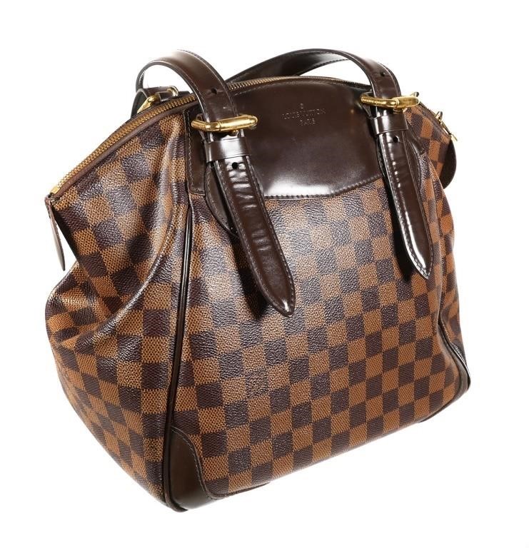 Appraisal: Louis Vuitton checkered canvas Totally shoulder handbag Serial Number DU