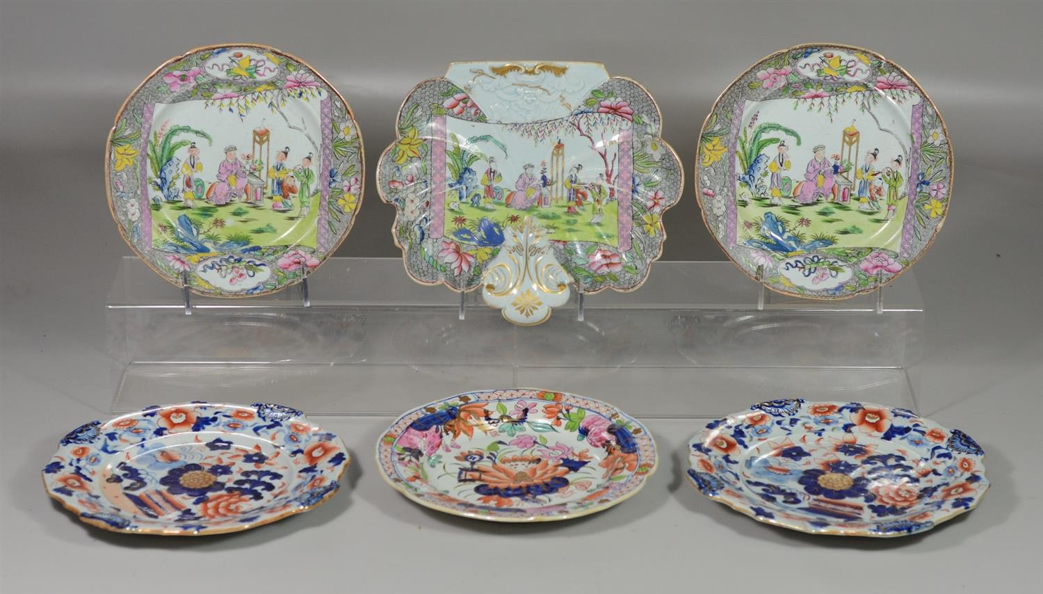 Appraisal: Staffordshire Ironstone plates in the Imari palette one marked Mason's