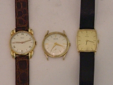 Appraisal: K gold men s Driva Gruen and Omega with mvt