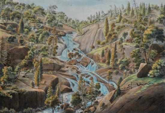 Appraisal: EUGENE VON GUERARD - Reedy Creek Fall Near Beechworth lithograph