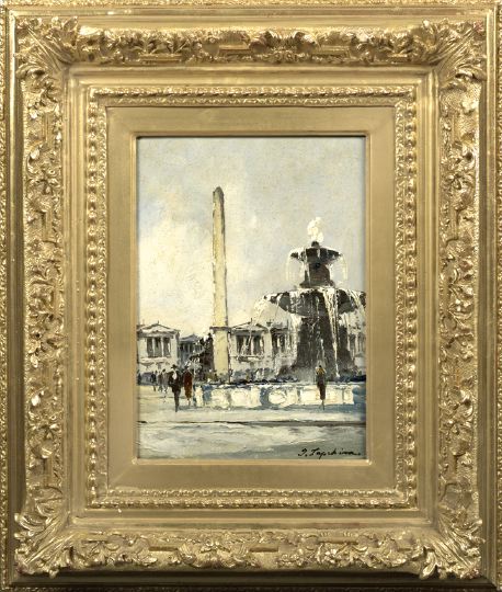 Appraisal: Georgi Alexandrovich Lapchine Russian - Place de la Concorde Paris