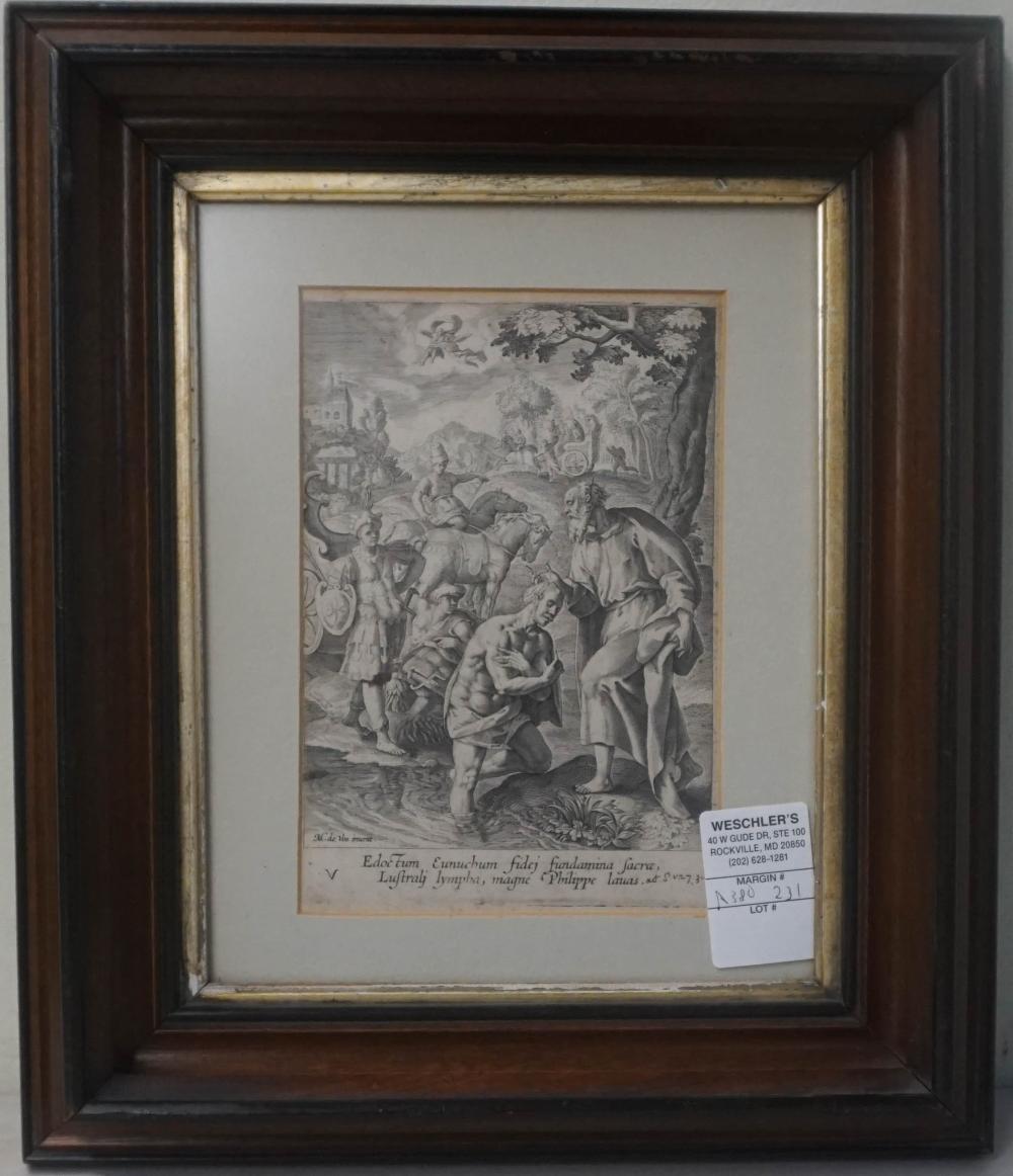 Appraisal: AFTER ADRIAEN COLLAERT VITA PASSIO JESU CHRISTI ETCHING FRAME X