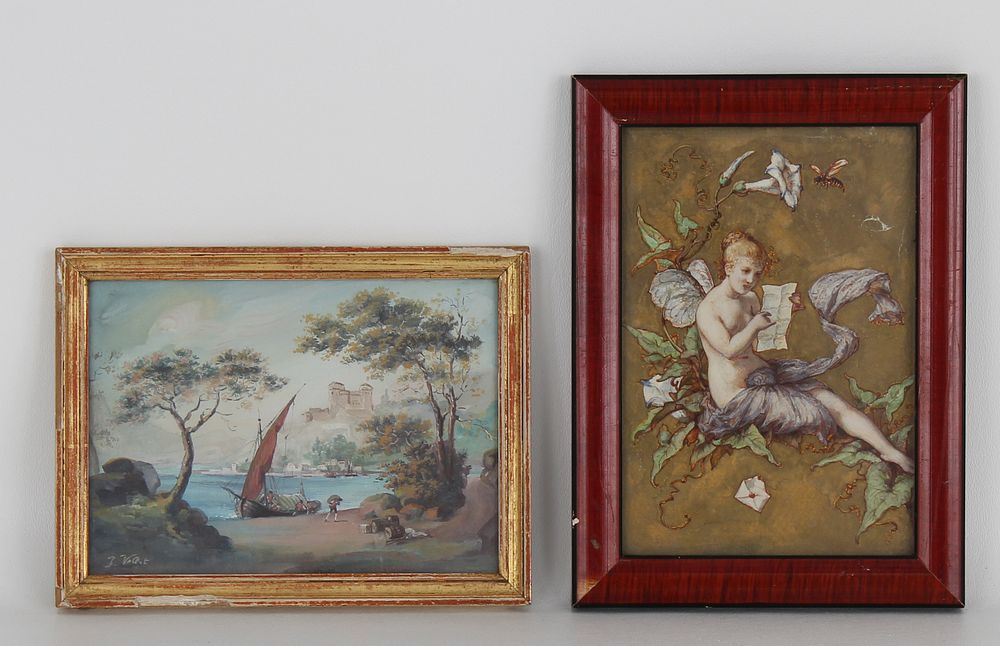 Appraisal: Antique European School Watercolors Antique European School Watercolors One depicting