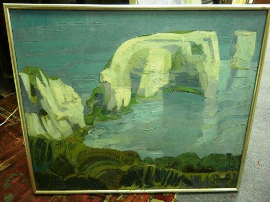 Appraisal: Diana Webbe Old Harry Rocks signed oil on canvas cm