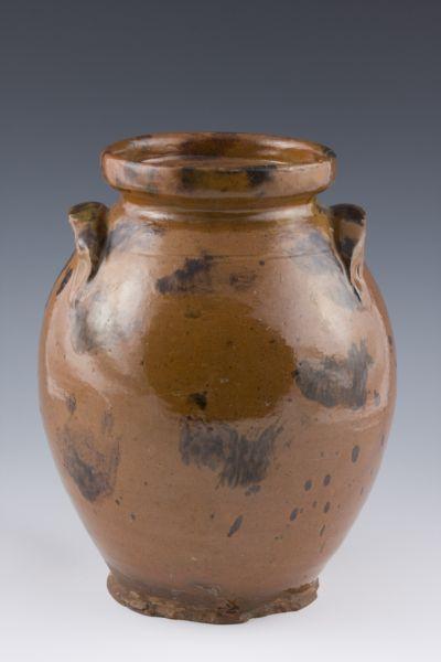 Appraisal: Great Roads Earthenware Jar mid- th c ovoid form having