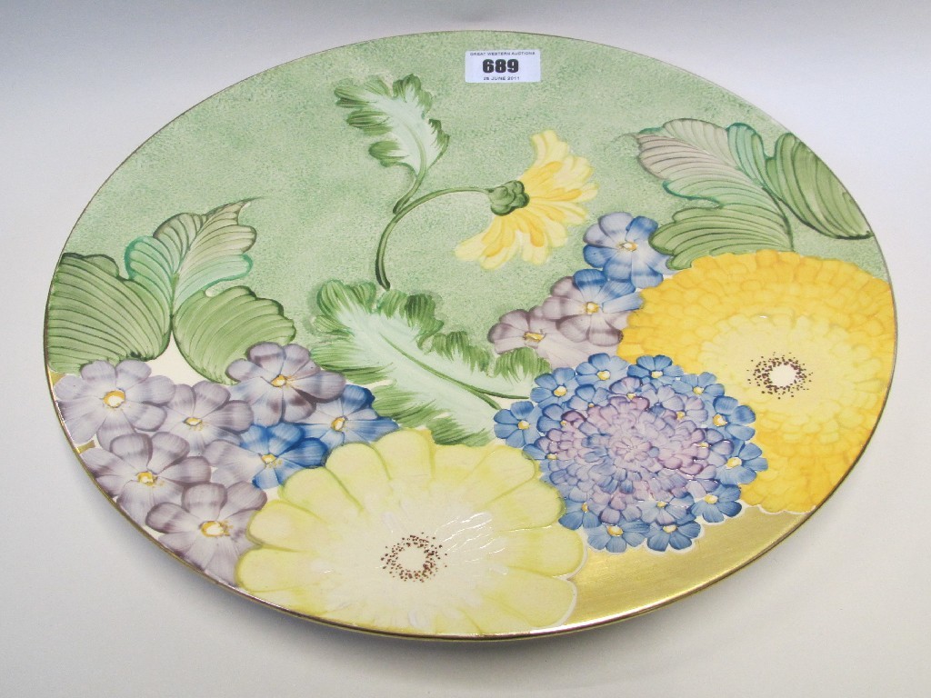 Appraisal: Grays pottery charger decorated with flowers