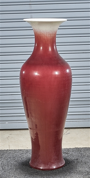 Appraisal: Tall Chinese oxblood porcelain vase x approx Condition wear minor