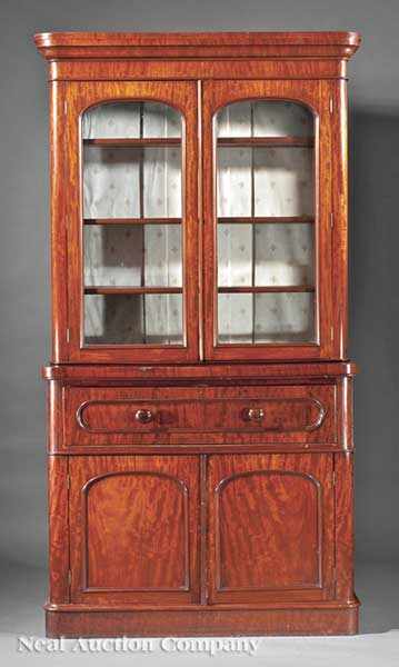 Appraisal: A William IV Mahogany Secretary Bookcase mid- th c molded