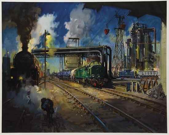 Appraisal: CUNEO Terence SERVICE TO INDUSTRY British Railways lithograph in colours