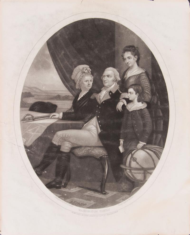 Appraisal: AFTER F B SCHELL - WASHINGTON FAMILY Etching and aquatint