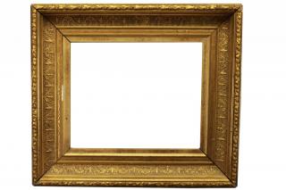 Appraisal: Antique Carved Gilt Continental Frame Antique Carved Gilt Continental Frame