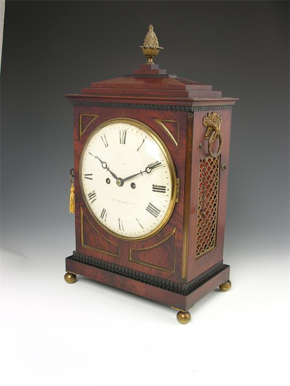 Appraisal: A striking mahogany bracket clock