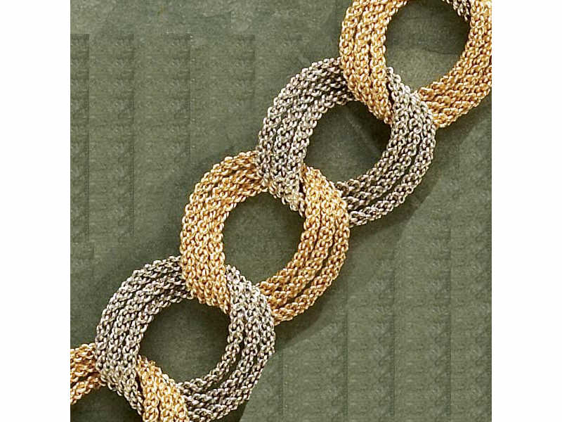 Appraisal: RETRO FANCY LINK BRACELET k gold bracelet with alternating yellow