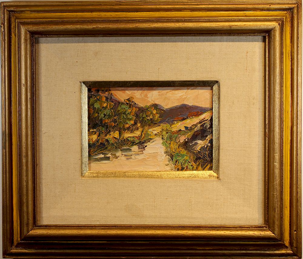 Appraisal: Signed th C Impressionist Landscape Signed th C Impressionist Landscape