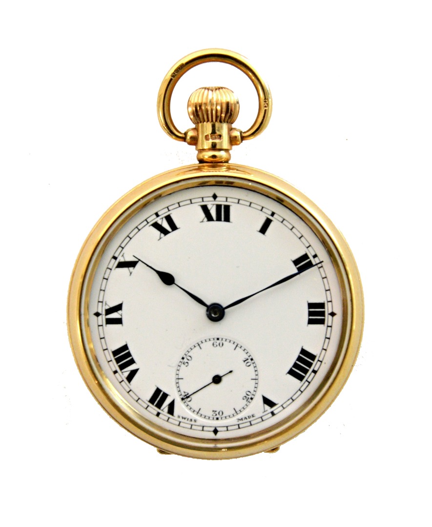 Appraisal: A gentleman's ct gold cased keyless wind open faced pocket