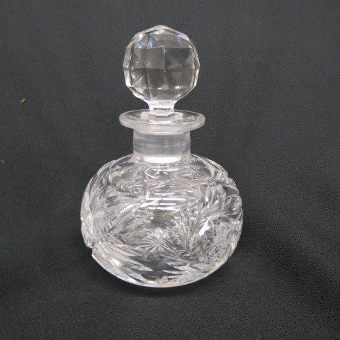 Appraisal: Cut Glass Cologne Bottle brilliant period pinwheel and starbust designs