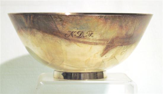 Appraisal: Tiffany Co sterling bowl monogrammed Joseph Conyers reproduction approx ''