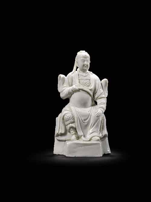 Appraisal: A Chinese blanc-de-chine porcelain figure of Guandi the god of