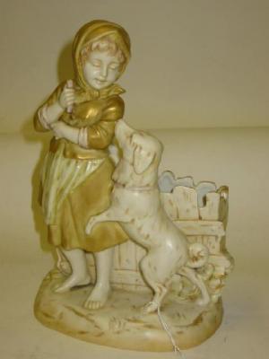 Appraisal: A ROYAL VIENNA PORCELAIN FIGURAL VASE modelled as a young