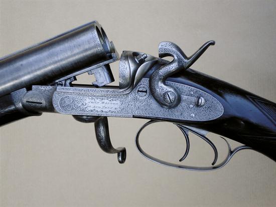 Appraisal: John Manton Sons -bore Rotary under-lever hammer gun SN Barrel