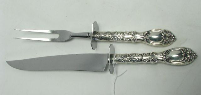 Appraisal: Sterling Silver Handled Carving Set