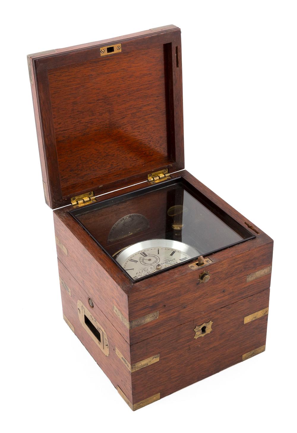 Appraisal: CASED YACHT CHRONOMETER BY BLISS CREIGHTON NEW YORK LATE TH