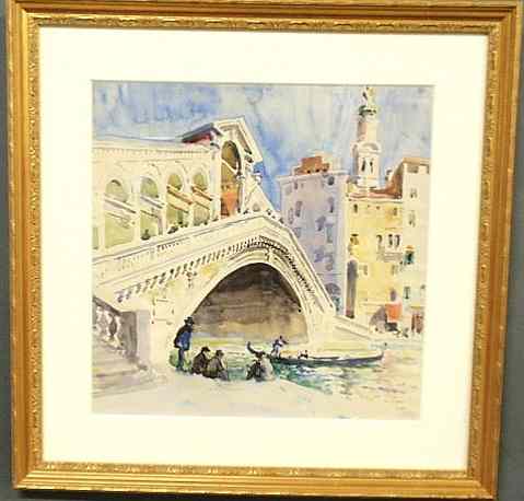 Appraisal: Bailey Vernon Howe American - watercolor painting of a Venetian